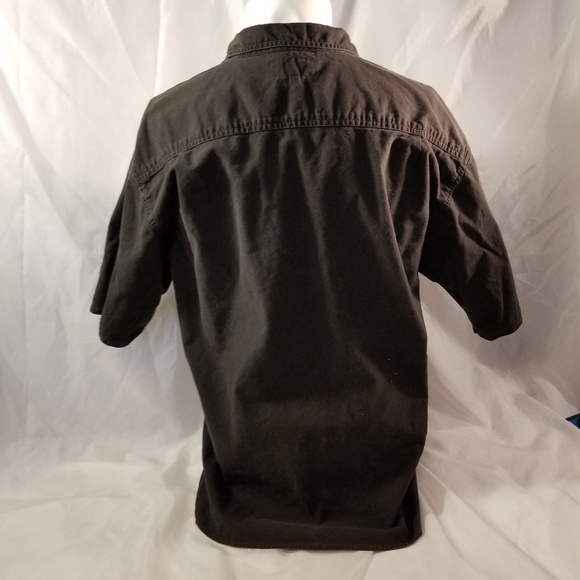 Mens Black Short Sleeve Shirt Large - Picture 4 of 5